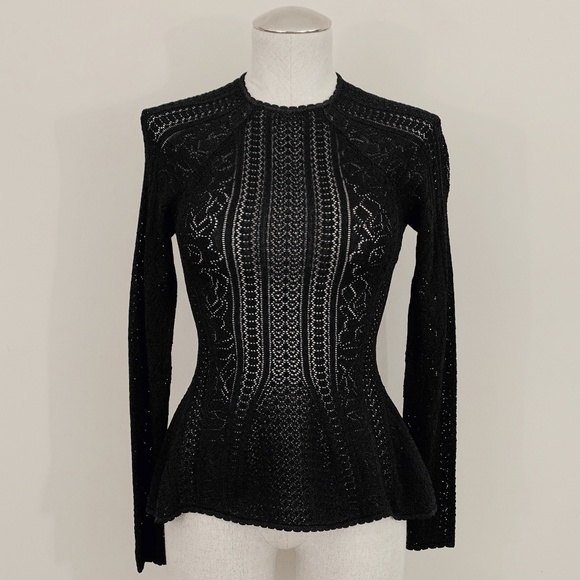Ronny Kobo Collection Tops - ronny kobo knit stretch peplum top